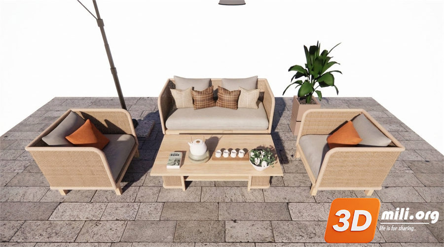 Outdoor Sofa Skp Files